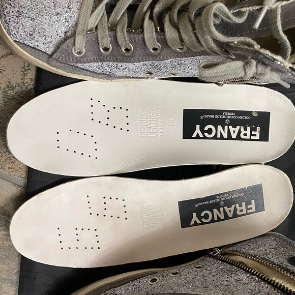 GOLDEN GOOSE GLITTER GREY SILVER FRANCYS EUC 38 - Picture 16 of 17
